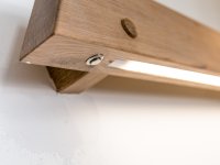 Eiche Handlauf rechteckig, beleuchtet mit LED Stripe